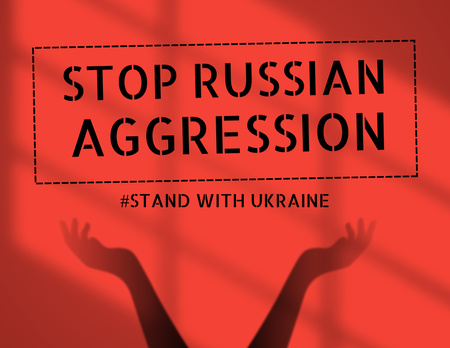 Stop Russian Aggression Flyer 8.5x11in Horizontal Design Template