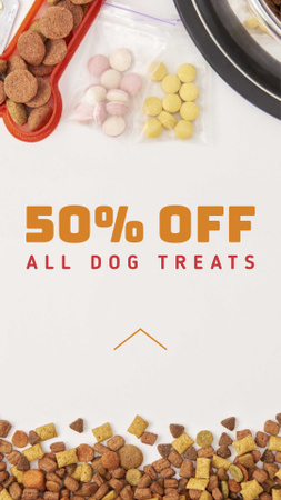 Dog Treats Discount Sale Offer Instagram Story tervezősablon