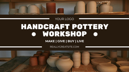 Modèle de visuel Atelier de poterie avec poterie et bols en céramique - Youtube
