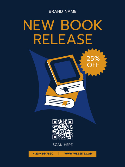 New Book Release Ad Poster US Design Template