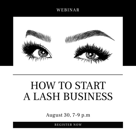 Webinar on Creating Eyelash Business Instagram Design Template