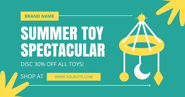 Ontwerpsjabloon van Facebook AD van Summer Sale of Children's Toys
