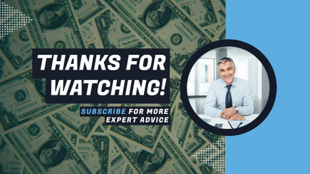 Platilla de diseño Expert's Vlog on Effective Ways to Make Money YouTube outro