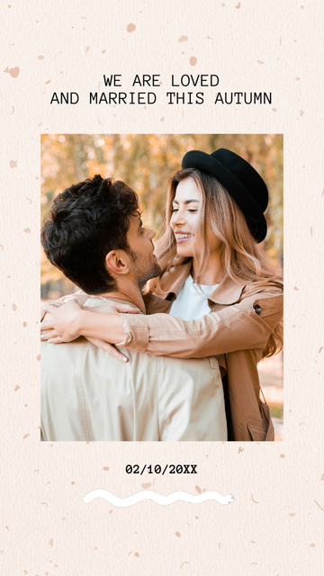 Happy Couple Hugging In Nature Instagram Video Story Modelo de Design