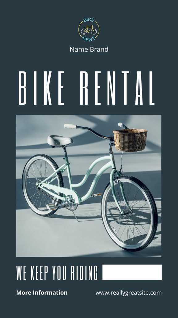 Szablon projektu Rental Bikes for Commuter Travel Instagram Story
