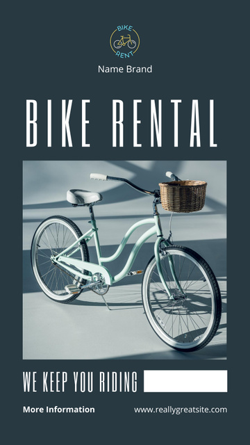 Rental Bikes for Commuter Travel Instagram Story tervezősablon
