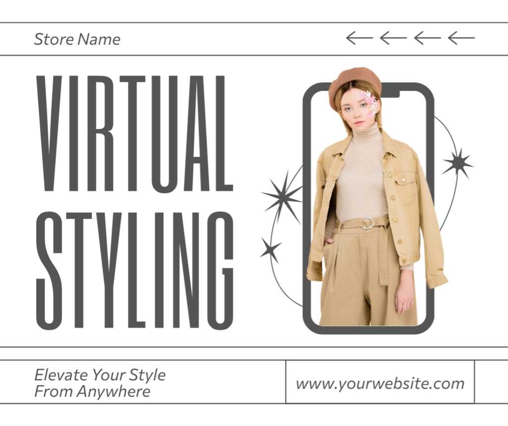 Template di design Virtual Styling Services for Women Facebook