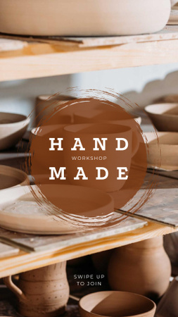 Handmade Clay Dishes Instagram Story Šablona návrhu
