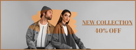 Man Woman New Collection Sale  Facebook coverデザインテンプレート
