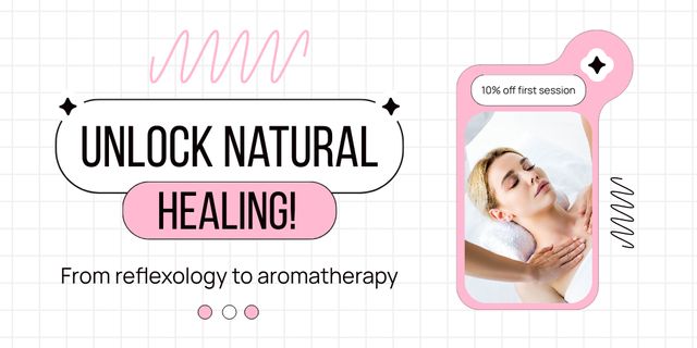 Cost-effective Natural Healing Practices Offer Twitter Design Template