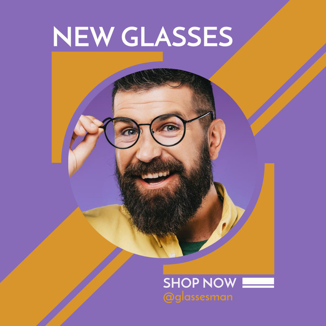 Buy New Glasses Collection  Instagram Design Template