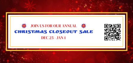 Christmas Sale Announcement Ticket DL Πρότυπο σχεδίασης