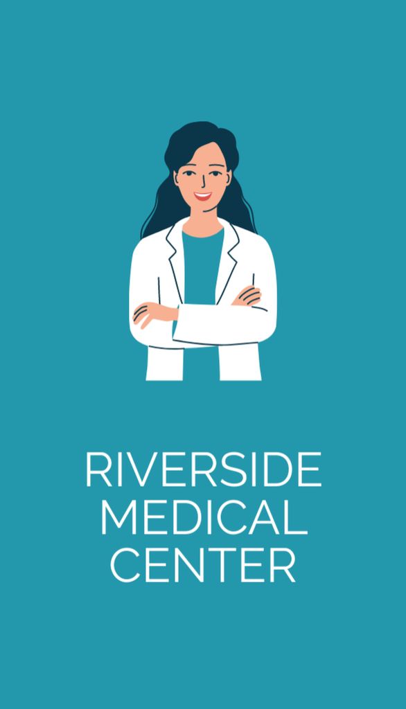 Service Offer of Modern Medical Center Business Card US Vertical Design Template