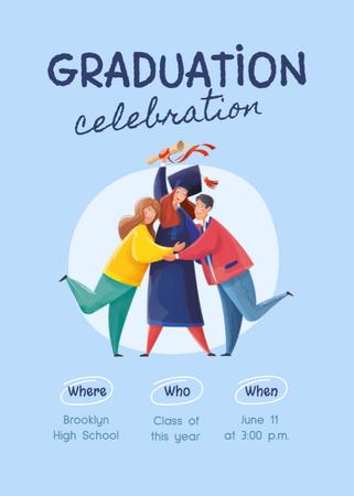 Graduation Party Announcement Invitation Design Template