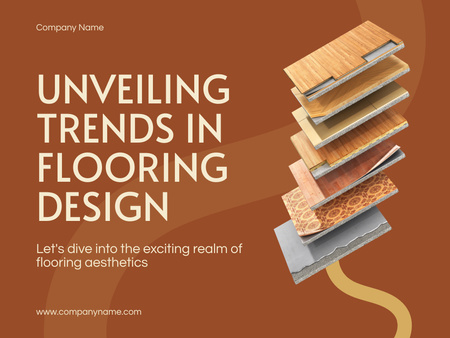 Laattojen suunnittelun trendejä koskeva mainos Presentation Design Template