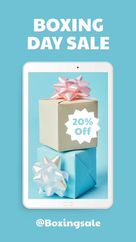 Boxing Day Sale Advertisement Instagram Story Design Template