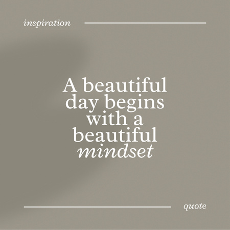 Inspirational Quote on grey Instagram Design Template