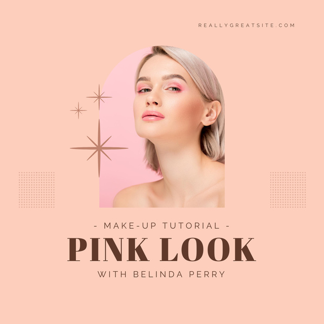 Makeup Tutorial Invitation Instagram Tasarım Şablonu