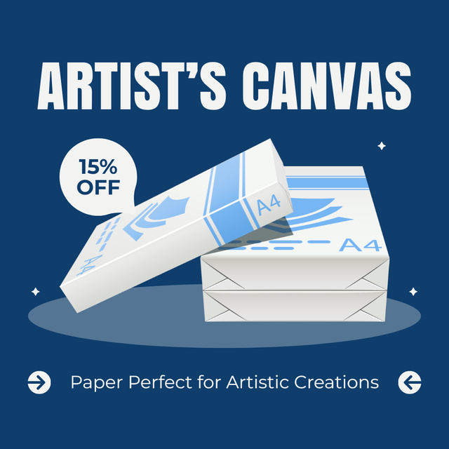 Stationery Store Discount On Paper Goods Instagram AD – шаблон для дизайну