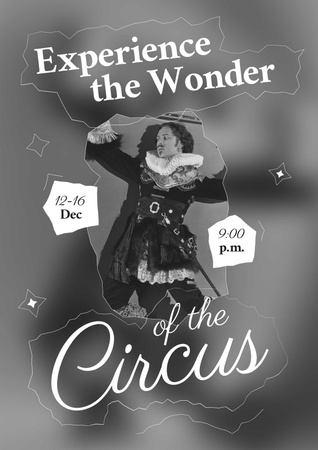 Platilla de diseño Circus Show Announcement with Performer Poster