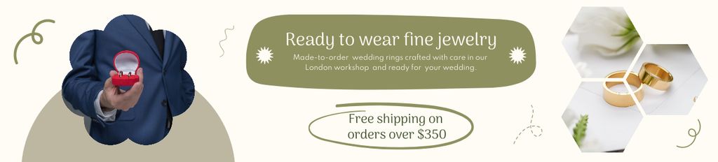 Plantilla de diseño de Engagement Ring in Red Box Ebay Store Billboard 