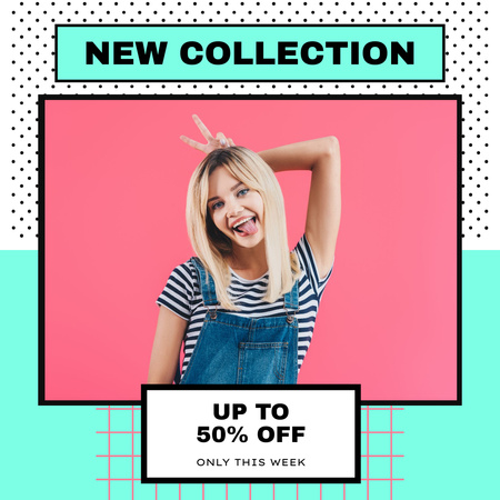New Casual Collection With Discount Instagram Design Template