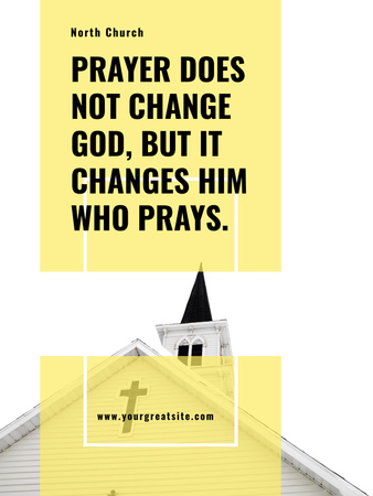 Template di design Citazione di religione sulla preghiera Poster US