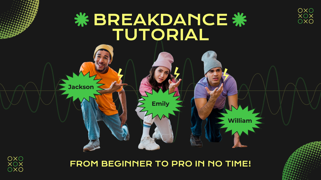 Designvorlage Blog with Breakdance Tutorial für Youtube Thumbnail