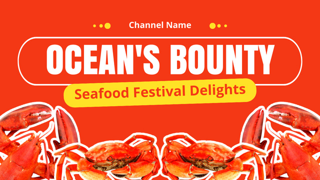 Announcement about the Seafood and Delicatessen Festival Youtube Thumbnail Modelo de Design