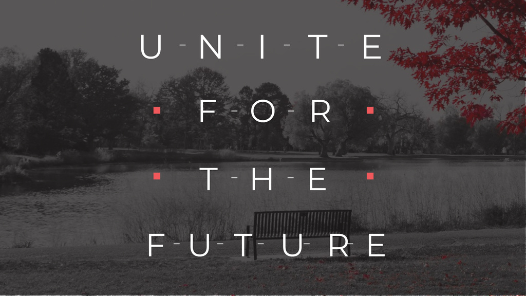 Plantilla de diseño de Concept of Unite for the future Youtube 