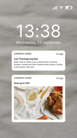 день благодарения объявление о продаже индейки на столе Instagram Story – шаблон для дизайна