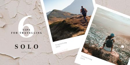 People hiking and backpacking Image Design Template