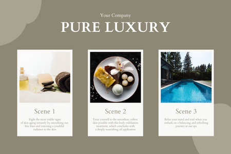 Resort and Spa Advertisement Storyboard Design Template
