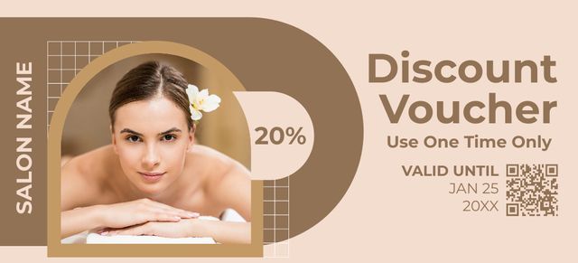 Designvorlage Big Discount on Massage Services für Coupon 3.75x8.25in