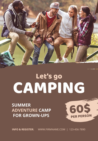 Summer Camp Vacation Offer With Fixed Price Poster 28x40in Design Template