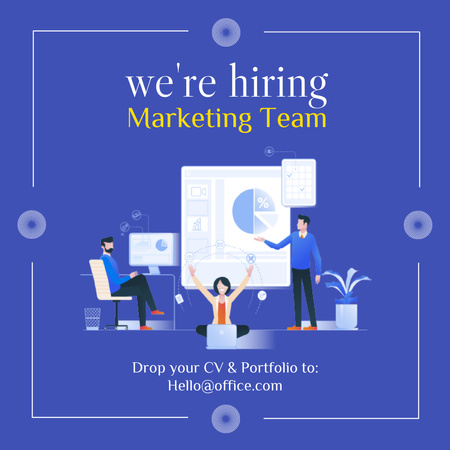 Marketing Managers Vacancy Ads Instagram Design Template