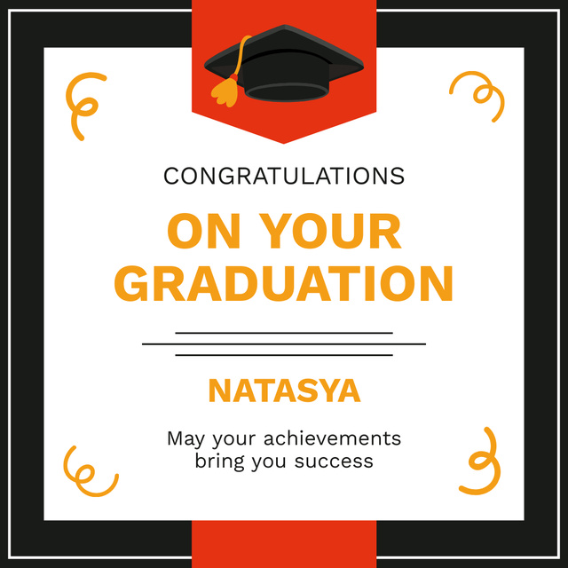 Template di design Greetings on the Day of Graduation Instagram