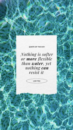 Quote of the Day about Water Instagram Video Story Design Template