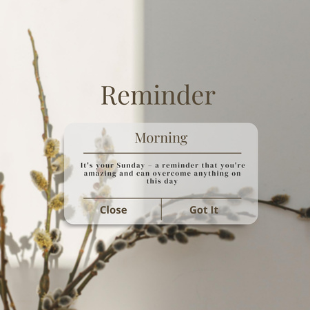 Modèle de visuel Sunday Morning Reminder - Instagram