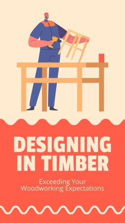 Awesome Designing In Timber Offer With Slogan Instagram Story Design Template