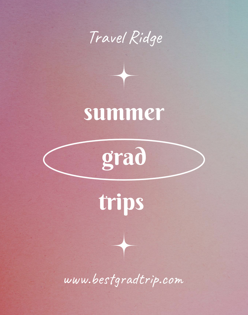 Template di design Summer Students Trips Ad on Pink Gradient Poster 22x28in