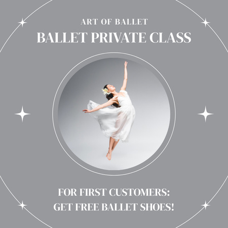 Szablon projektu Oferta prywatnych zajęć baletowych Instagram