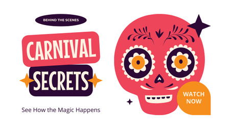 Whimsical Carnival Secrets In Vlog Episode Youtube Thumbnail Design Template