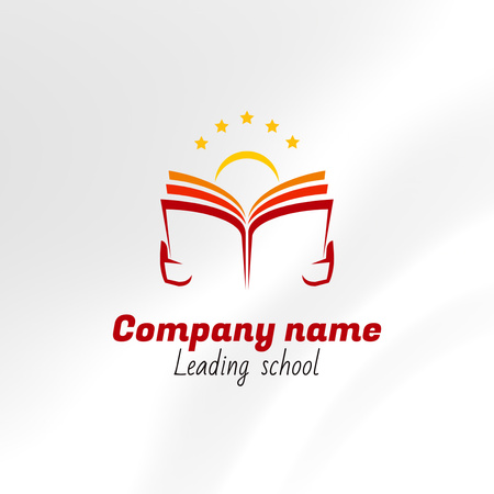 Elegant School Promotion With Student Studying Animated Logo Design Template