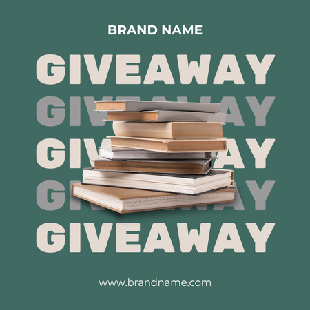 Giveaway Of A Book Instagram Design Template