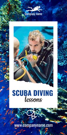 Scuba Diving Ad Graphic Modelo de Design