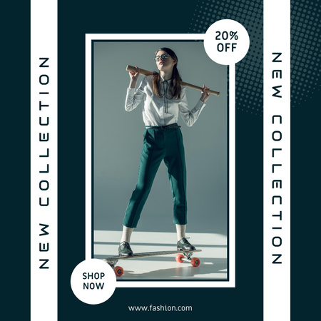 New Collection of Fashionable Clothes At Reduced Price Instagram Design Template