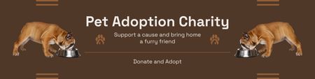 Charity Event on Dogs Adoption Twitter Design Template