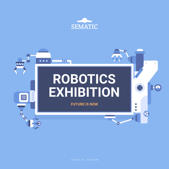 Robotics Exhibition Announcement Instagramデザインテンプレート