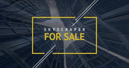 Skyscrapers for sale in Yellow frame Facebook AD tervezősablon
